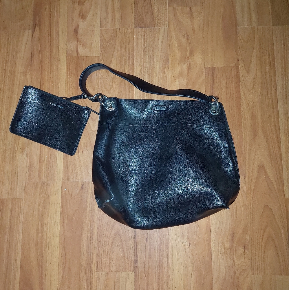 Calvin Klein Leather Handbag & Wristlet Wallet